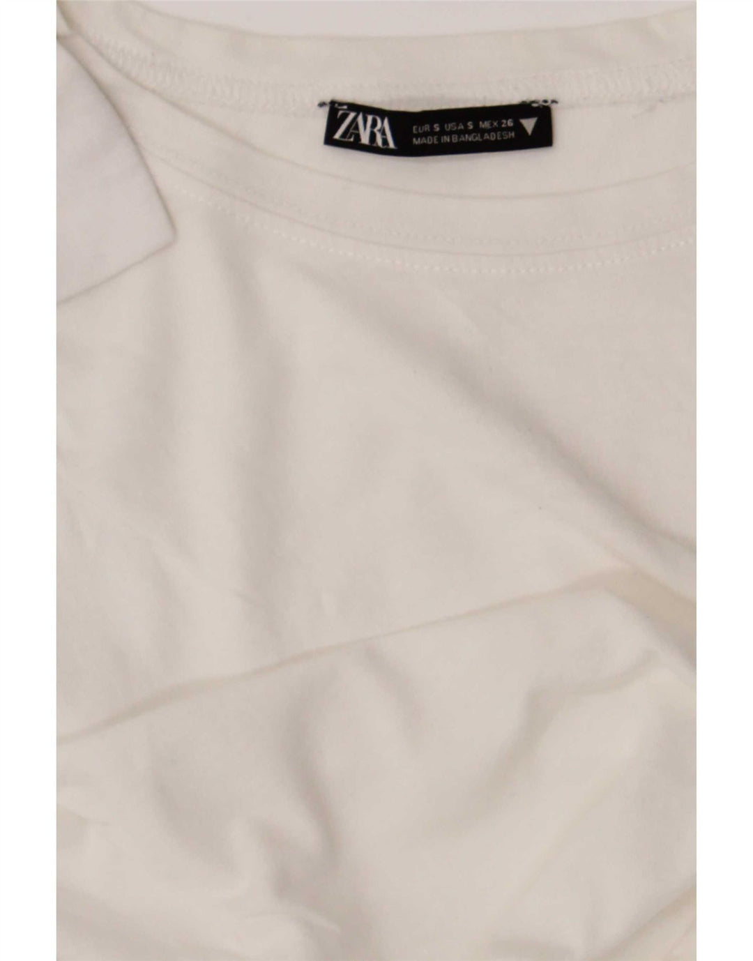 Женская укороченная футболка Zara UK 10, маленькая белая