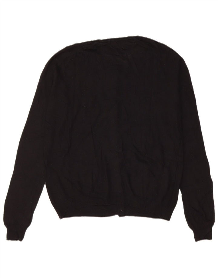 Женский кардиган Zara UK 14, средний черный нейлоновый свитер