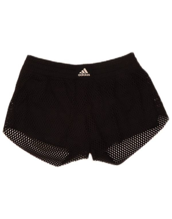 Женские спортивные шорты Adidas UK 10, маленькие черные из полиэстера