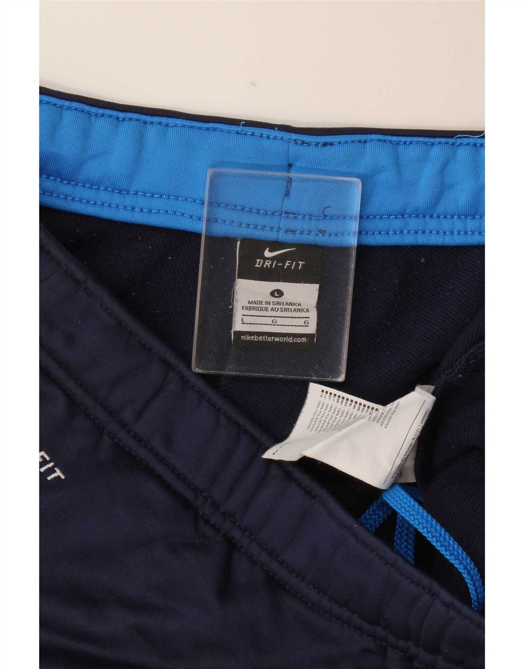 Мужские спортивные брюки Nike Dri Fit, большие темно-синие брюки из полиэстера