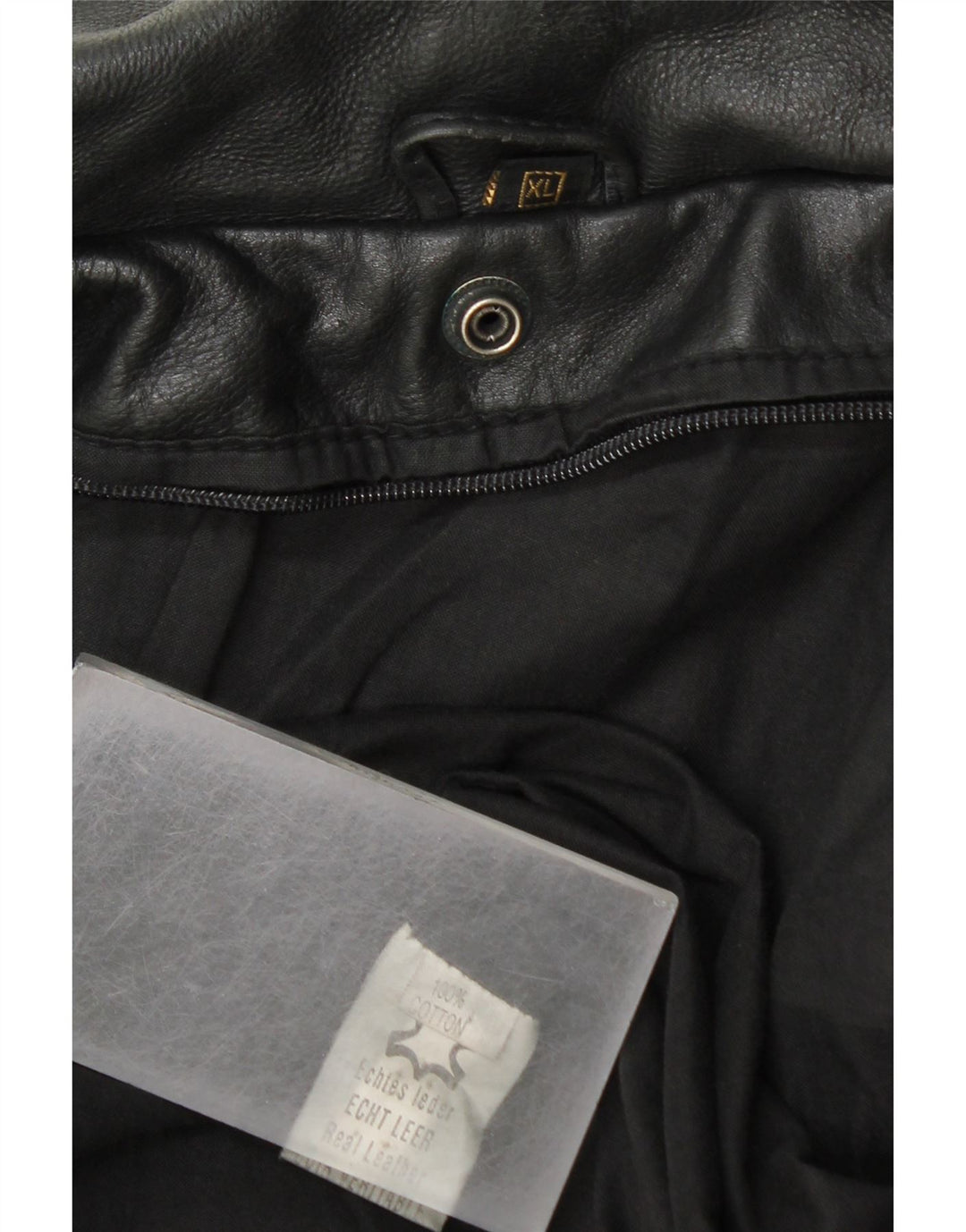 Винтажная мужская кожаная куртка в стиле милитари UK 42 XL, черная кожа