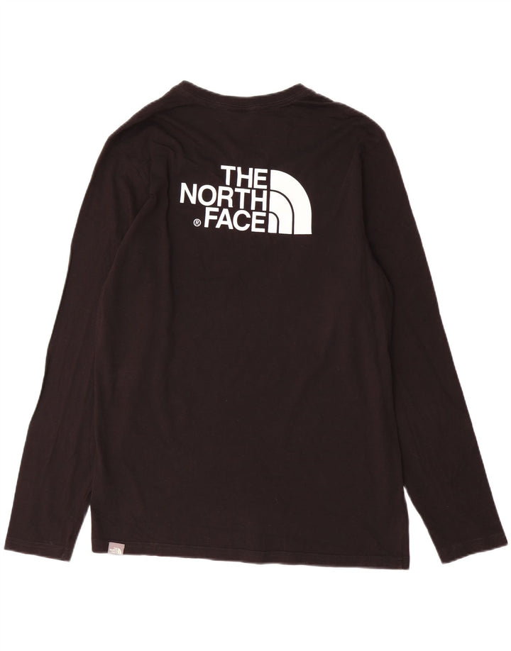 Мужской топ The North Face из хлопка с длинным рукавом среднего размера, черный