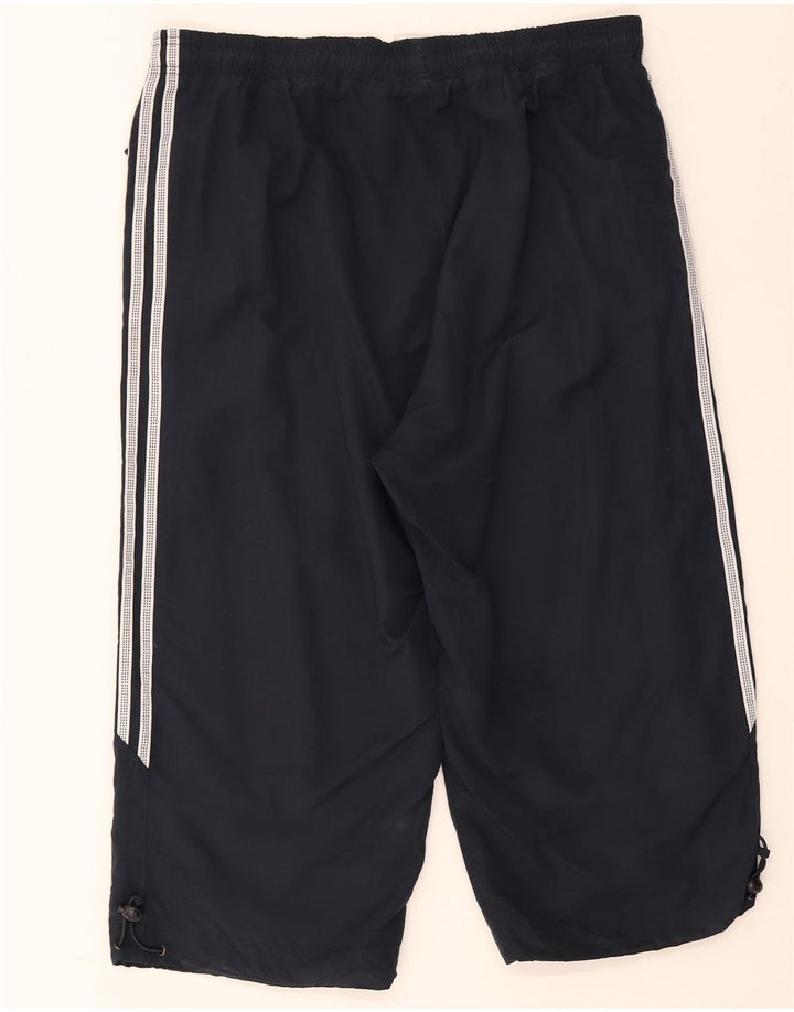 Мужские спортивные брюки-капри Adidas, большие темно-синие брюки из полиэстера