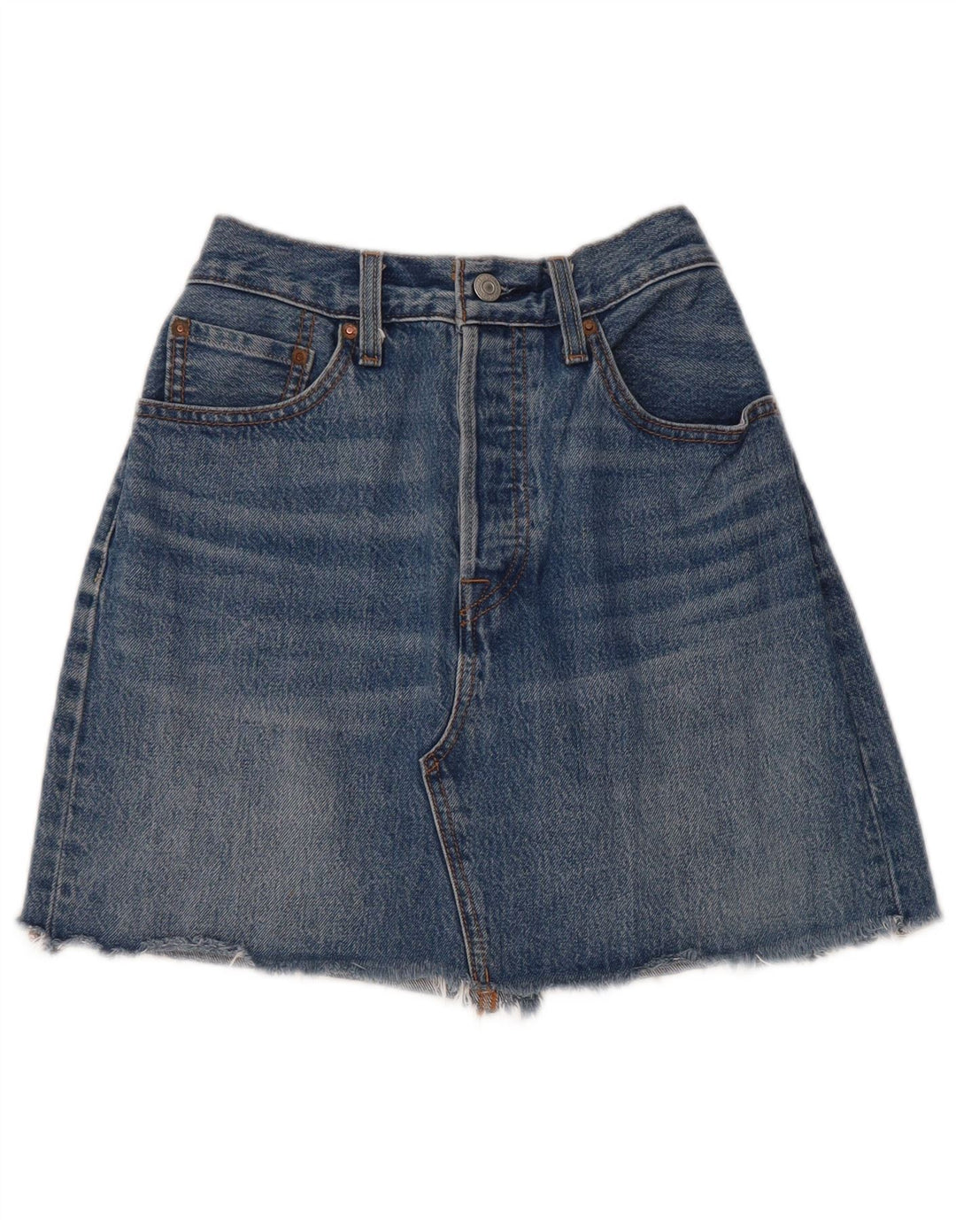 Женская джинсовая мини-юбка LEVI'S W28, средний синий