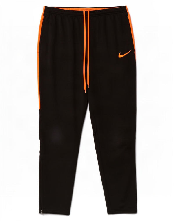 Мужские спортивные брюки Nike Dri Fit, большие черные полиэстер с цветными блоками
