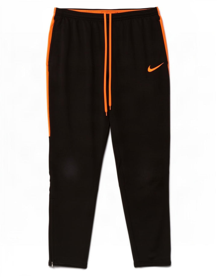 Мужские спортивные брюки Nike Dri Fit, большие черные полиэстер с цветными блоками