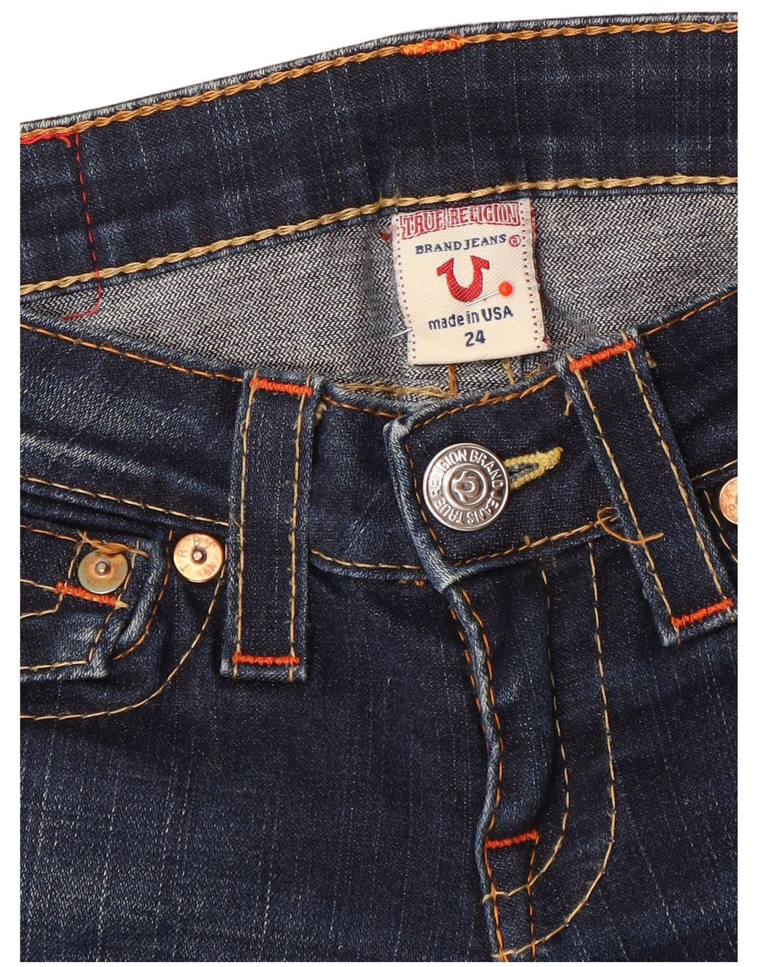 Женские узкие джинсы True Religion Bootcut W24 L33, синий хлопок