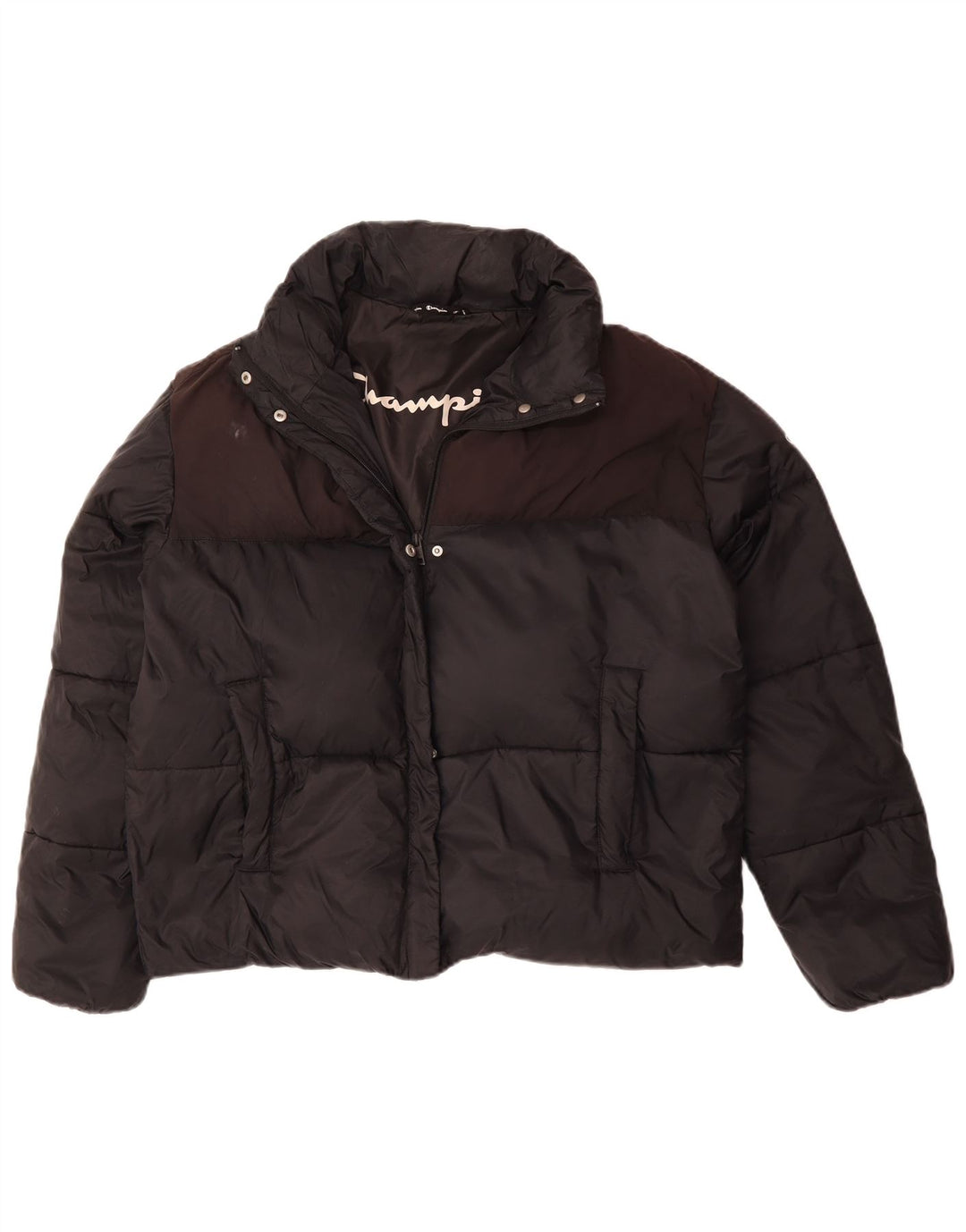 Женская стеганая куртка свободного кроя CHAMPION UK 18 XL, черная с цветными блоками