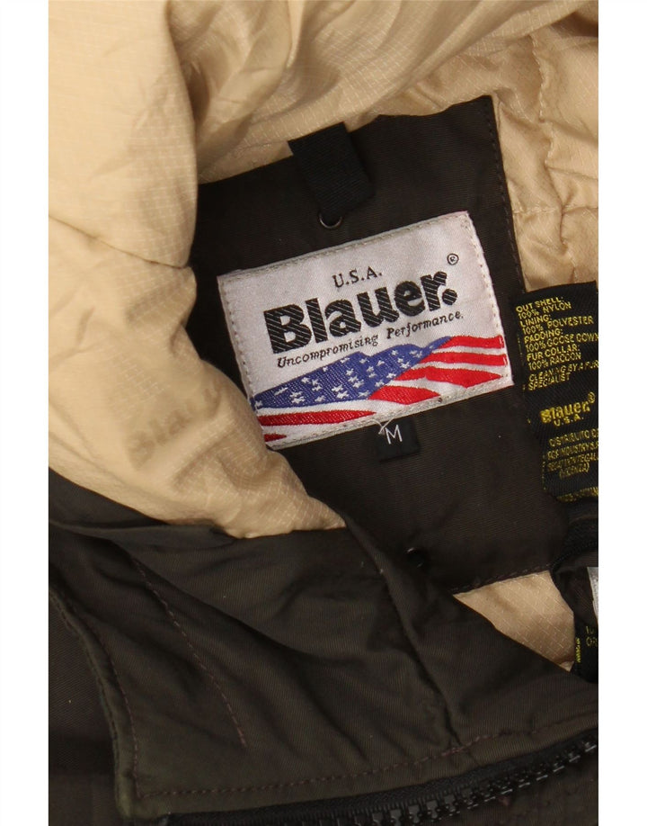 Женская утепленная куртка с капюшоном в стиле милитари Blauer UK 14, средний хаки, нейлон