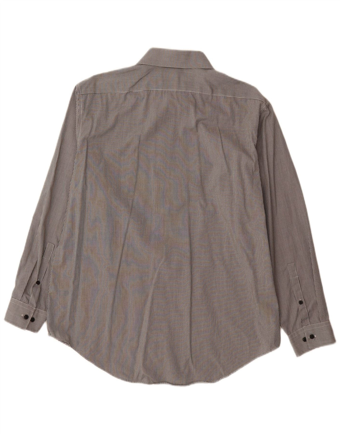CALVIN KLEIN Mens Slim Fit Shirt Size 16 1/2 Large Grey Check