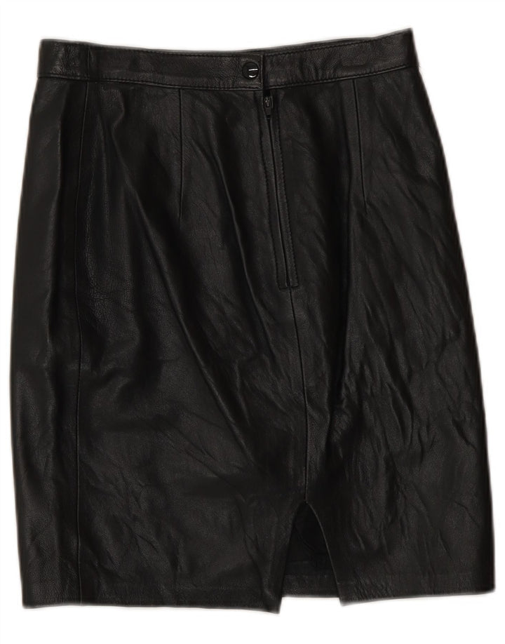 Винтажная женская кожаная юбка IT 42 Medium W26 Черная
