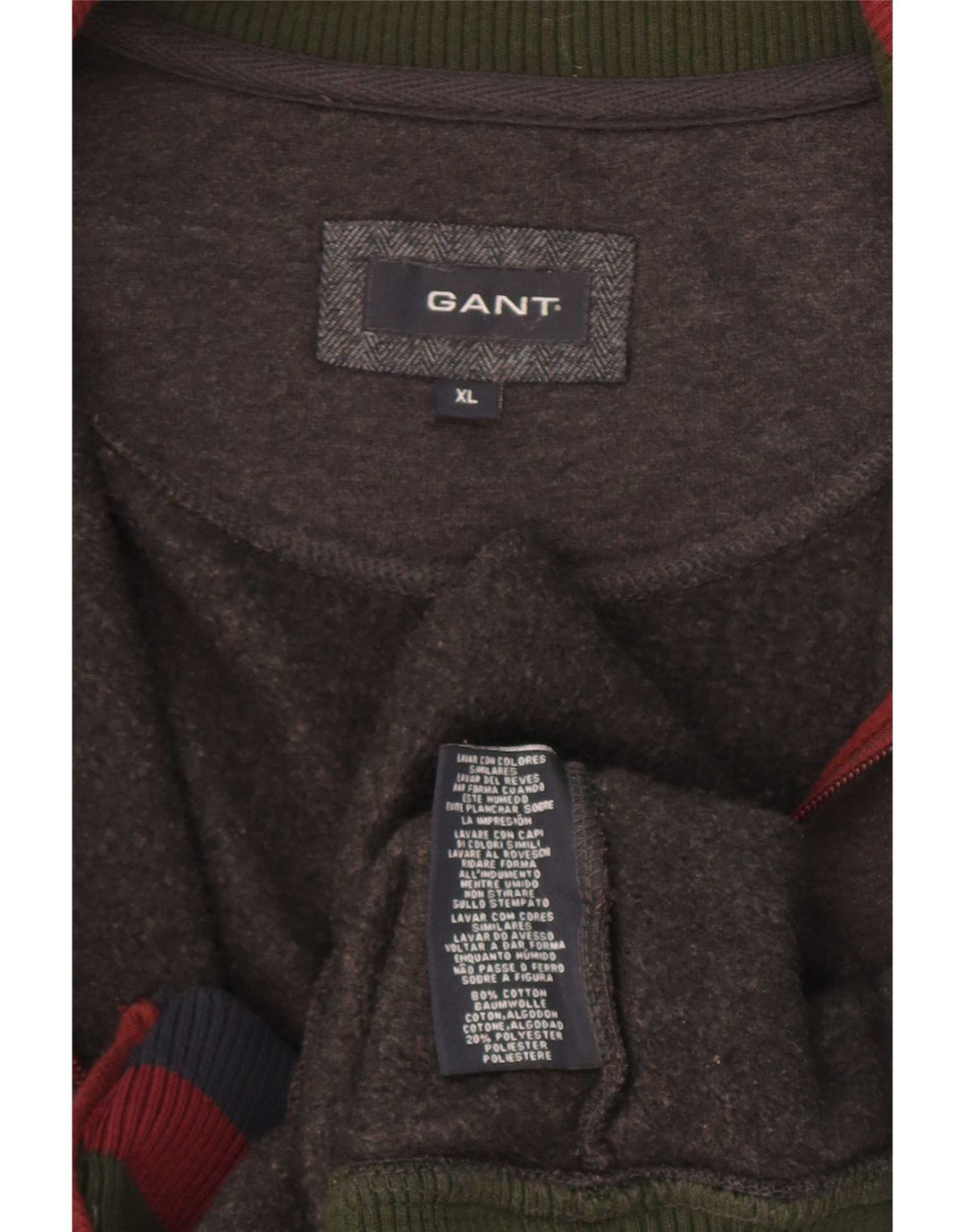 Мужской спортивный костюм Gant с графическим рисунком, верхняя куртка XL, серый хлопок