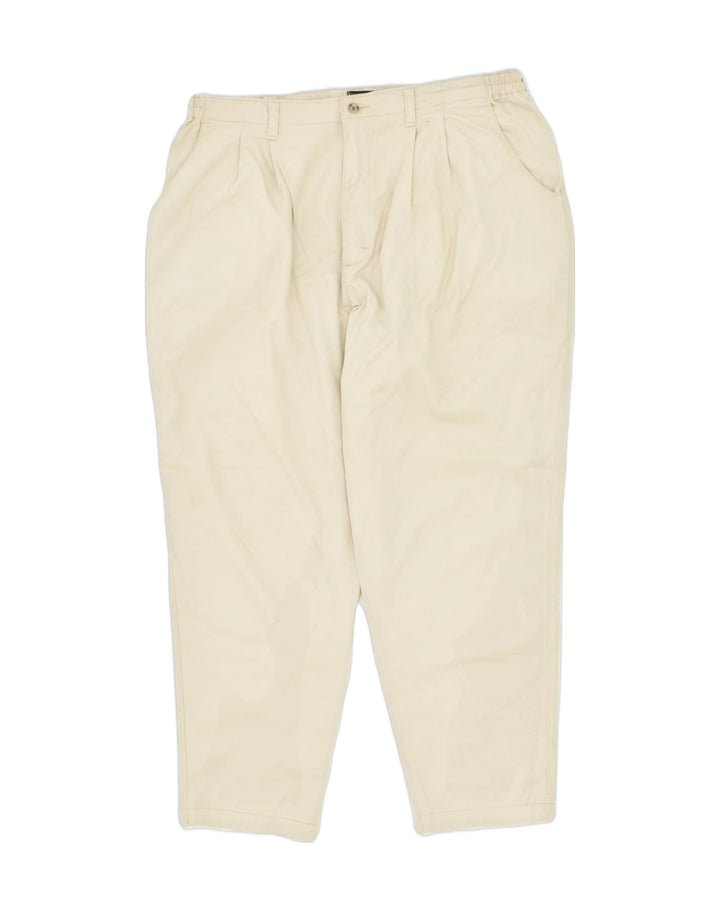 LEE Womens Tapered Casual Trousers UK 22 3XL W37 L29 Beige Cotton | Vintage Lee | Thrift | Second-Hand Lee | Used Clothing | Messina Hembry 