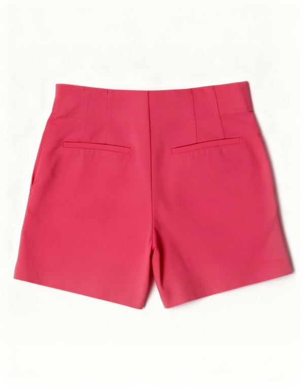Женские повседневные шорты с высокой талией Zara XS W24, розовый хлопок