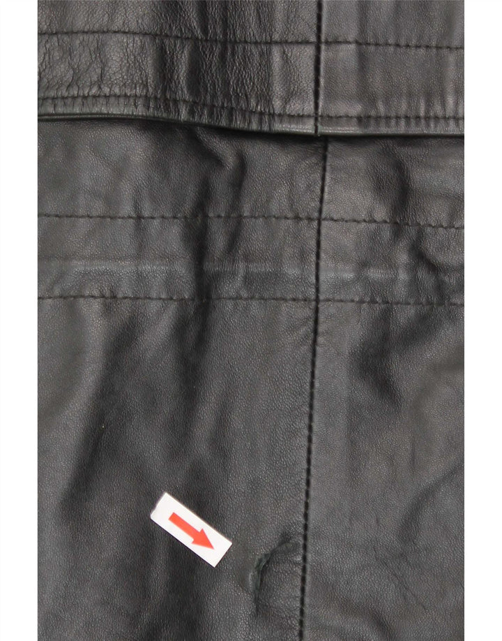 Винтажная мужская кожаная куртка IT 48 Medium Black
