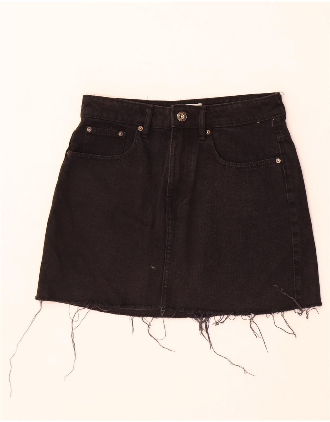 Женская джинсовая юбка Zara, маленькая W26, черная