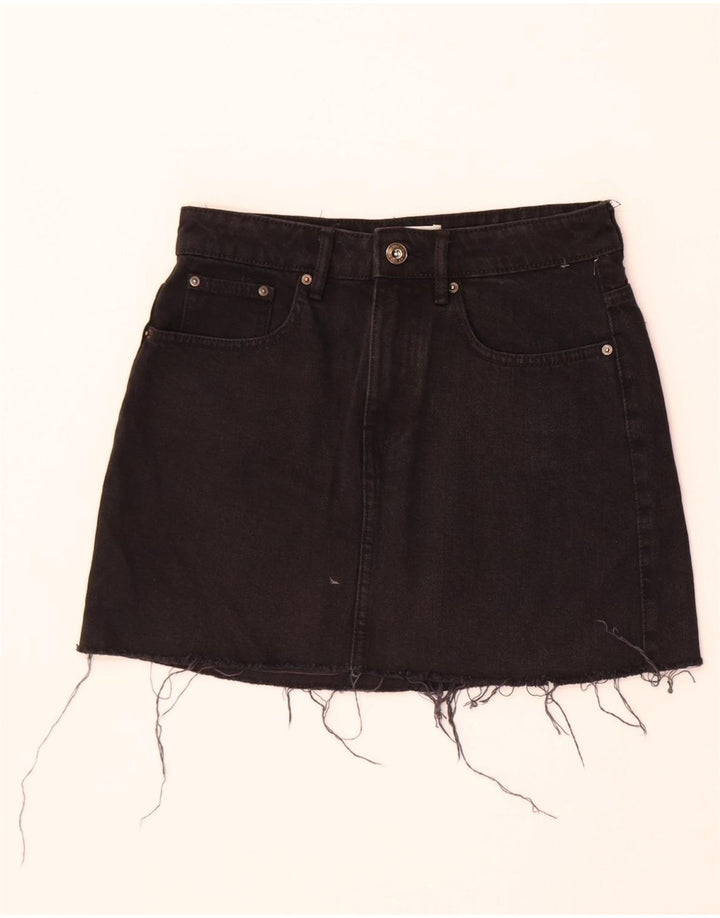 Женская джинсовая юбка Zara, маленькая W26, черная