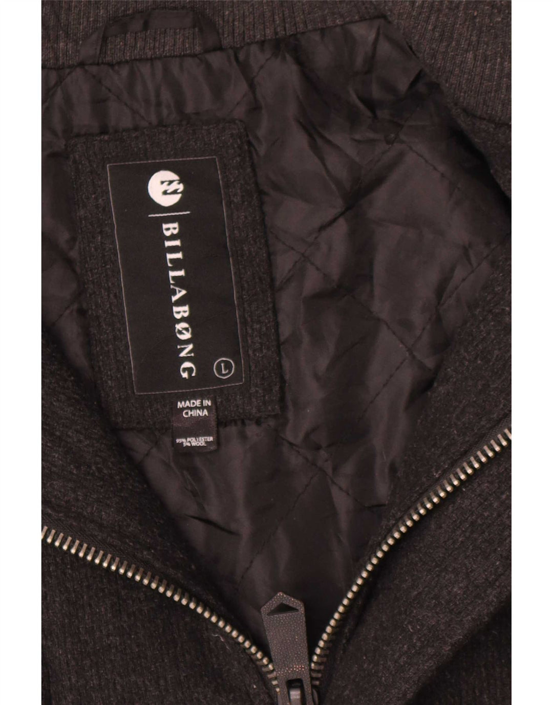 Мужская куртка Billabong в стиле милитари UK 40, большая, серая, полиэстер