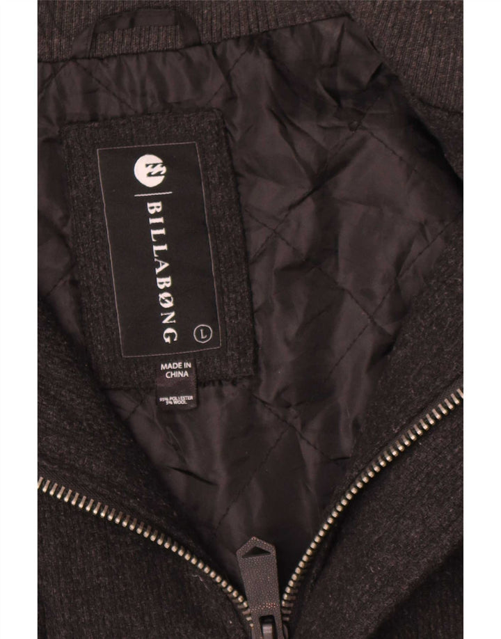 Мужская куртка Billabong в стиле милитари UK 40, большая, серая, полиэстер