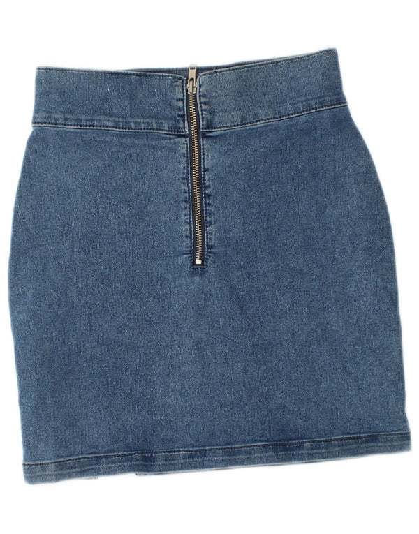Женская джинсовая мини-юбка Topshop Petite UK 6 XS W24, синяя, хлопок