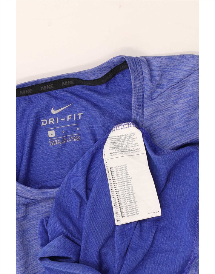 Мужская футболка Nike Dri Fit, большой синий полиэстер с крапинками