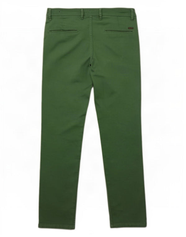 Мужские брюки-чиносы Hugo Boss Slim Fit W32 L29, зеленый хлопок