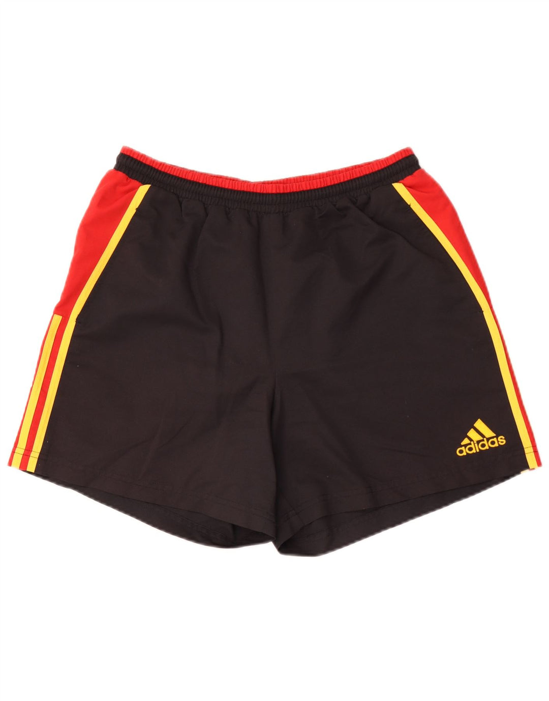 Мужские спортивные шорты Adidas, большие черные полиэстер с цветными блоками