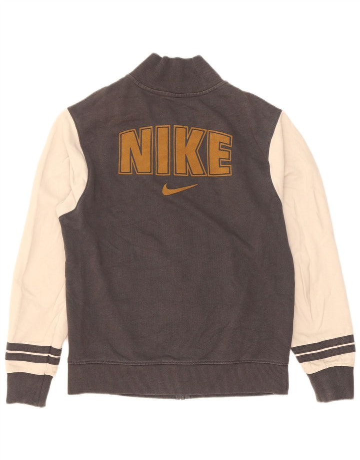 Мужской спортивный костюм с графическим рисунком Nike XS, серый хлопок с цветными блоками