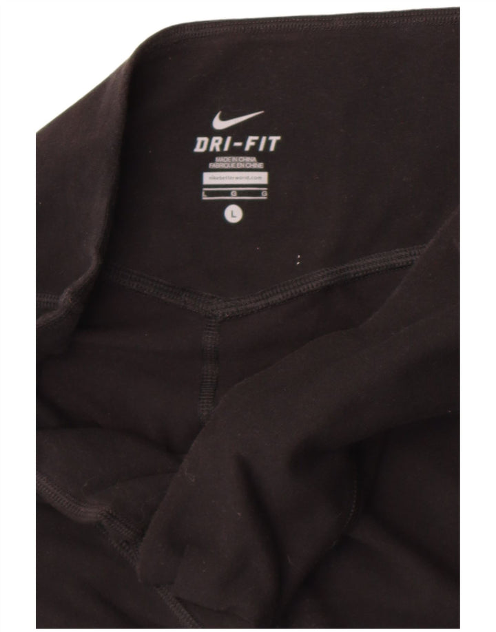 Женские леггинсы-капри Nike Dri Fit UK 14, большие черные