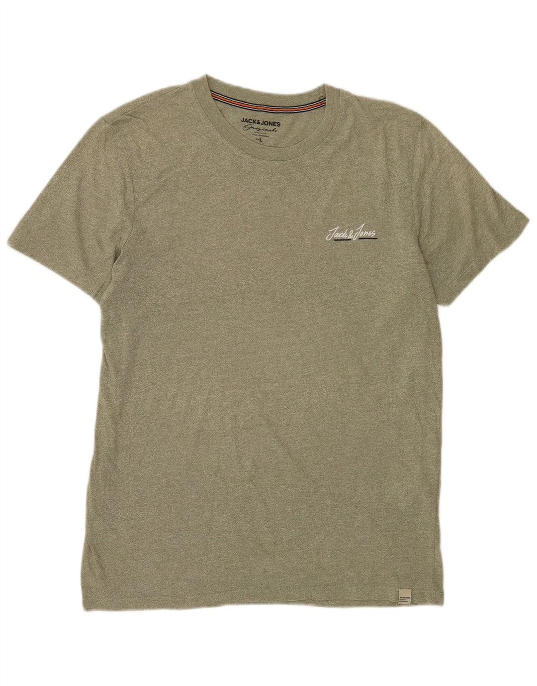 Мужская футболка Jack & Jones из хлопка большого размера цвета хаки