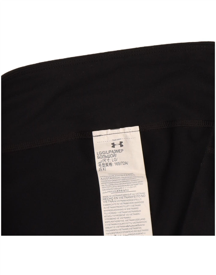 Женские леггинсы-капри Under Armour UK 16, большие размеры, черный полиэстер