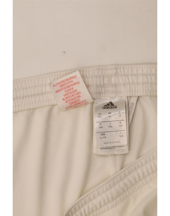 Спортивные шорты ADIDAS Climalite для мальчиков 13-14 лет, XL, белый полиэстер