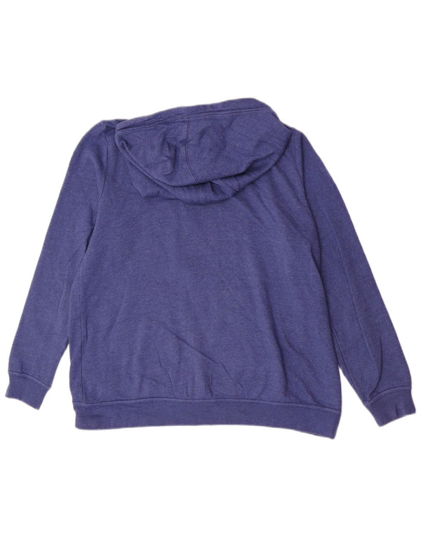 Женский свитер с капюшоном и молнией Nike UK 14, хлопковый средний синий цвет