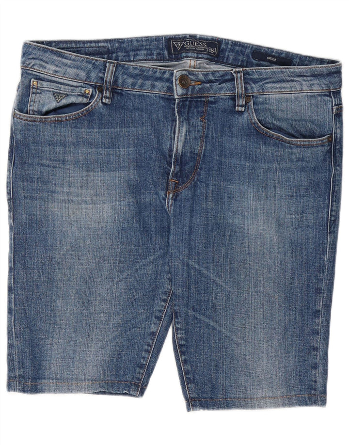 Мужские джинсовые шорты Guess W36, большие синие, хлопок