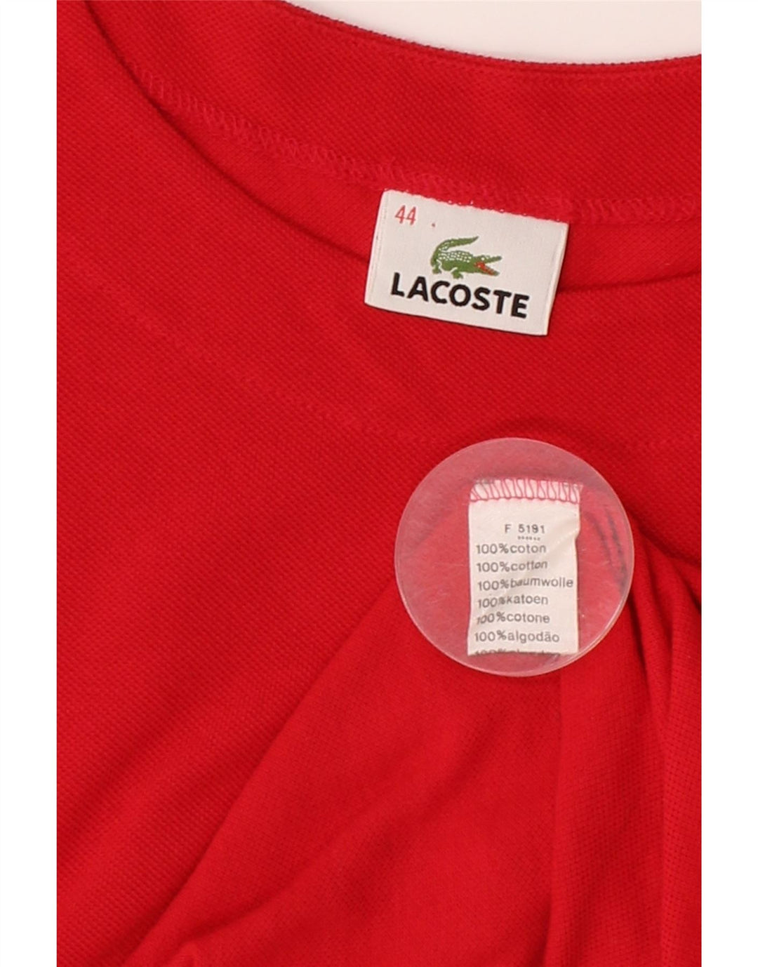 LACOSTE Женская футболка, размер 44, большая, красная