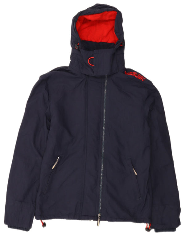 Женская ветровка с рисунком Superdry UK 14, средний темно-синий