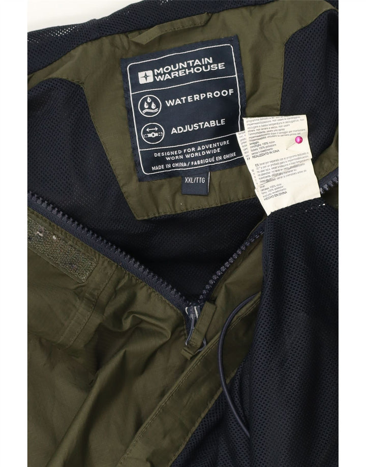 Мужская дождевик с капюшоном Mountain Warehouse UK 44 2XL, полиэстер цвета хаки