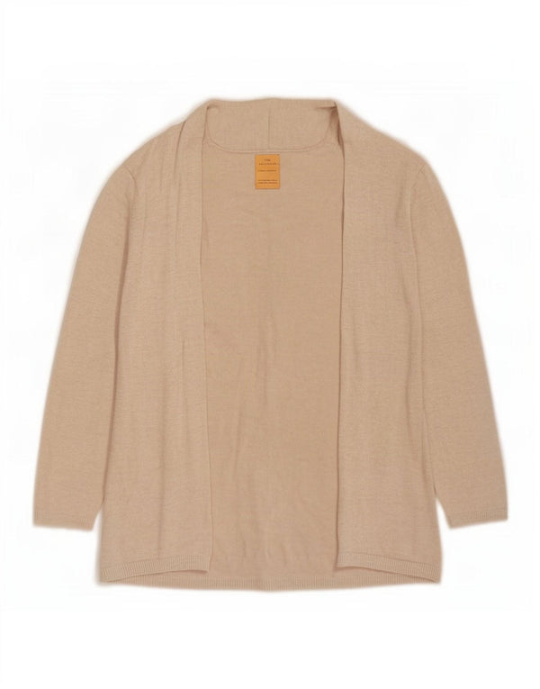 Кардиган стандартного кроя Zara для девочек, 9–10 лет, бежевый, вискозный, классический