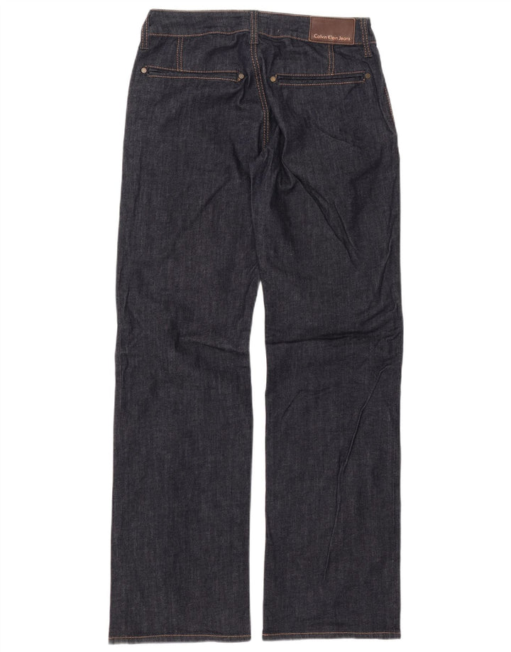 CALVIN KLEIN Женские прямые джинсы W30 L33 Темно-синий хлопок