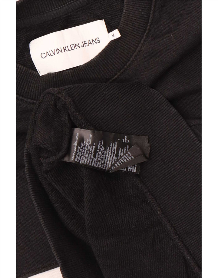 Мужской свитшот с рисунком Calvin Klein Jeans, средний черный с цветными блоками