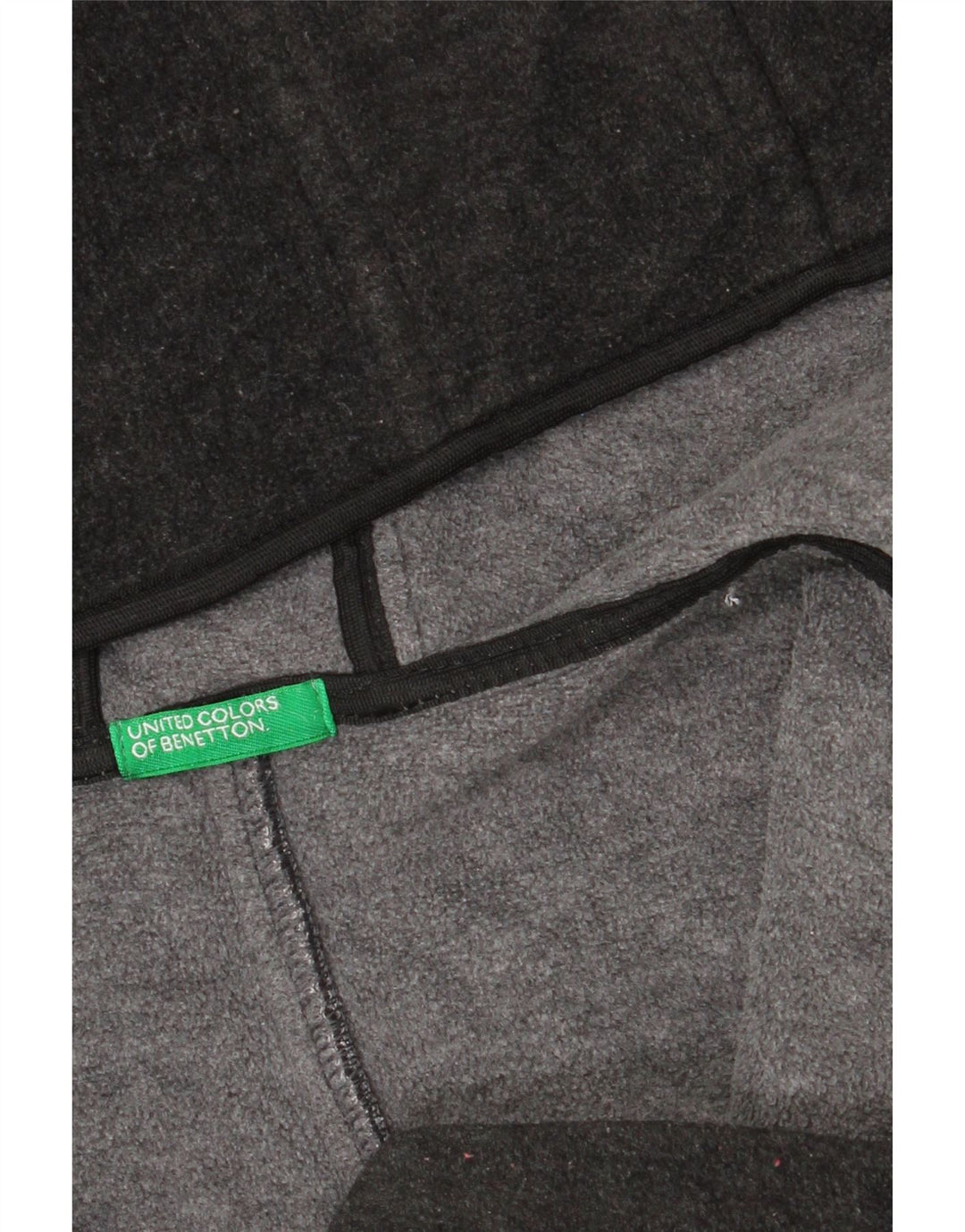 Женская флисовая куртка Benetton с капюшоном UK 12, средний серый
