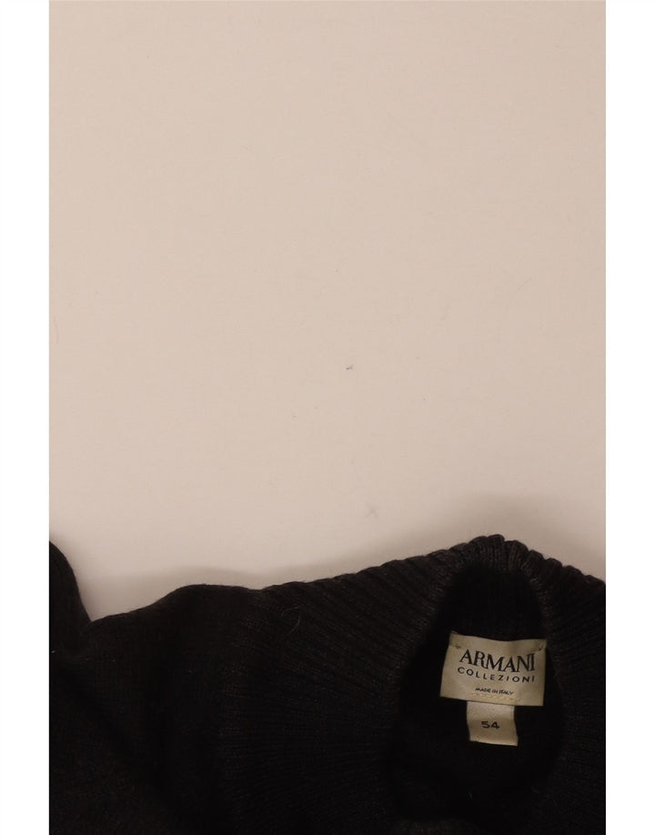 ARMANI COLLEZIONI Женский джемпер с высоким воротником IT 54 3XL Черный