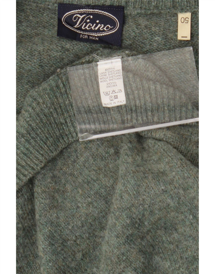 Мужской свитер-кардиган VINTAGE IT 50 Medium Green Wool