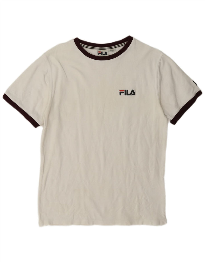 Мужская футболка Fila, большой белый хлопок