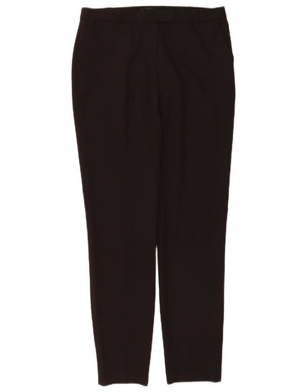 Topshop Женские костюмные брюки узкого кроя UK 10 Small W28 L30 Коричневые полиэстер