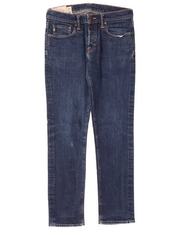 Женские джинсы скинни Abercrombie & Fitch W32 L30, синий хлопок