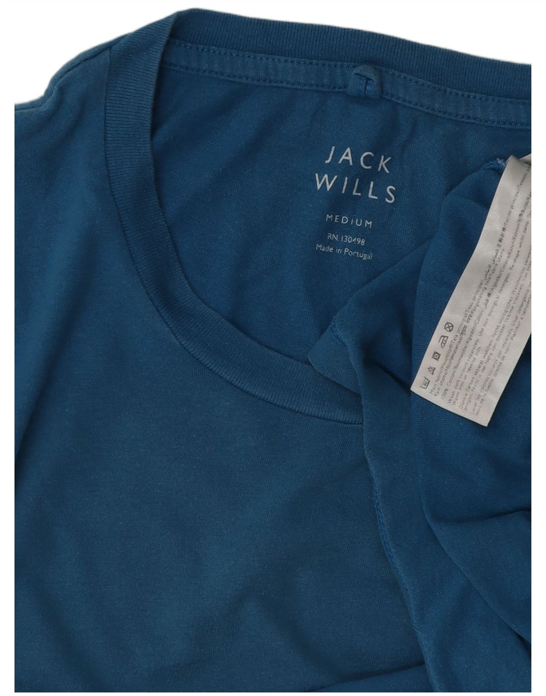 Мужская футболка Jack Wills из хлопка среднего синего цвета