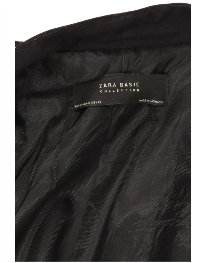 Женское открытое пальто Zara UK 14, средний черный в клетку