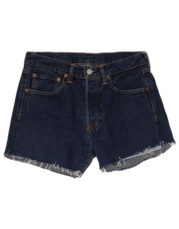 Женские джинсовые шорты Levi's 501 W28 среднего размера, темно-синие, хлопок