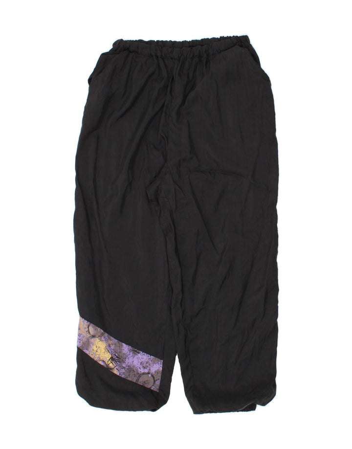 VINTAGE Womens Tracksuit Trousers UK 16 Large  Black Vintage Vintage and Second-Hand Vintage from Messina Hembry 